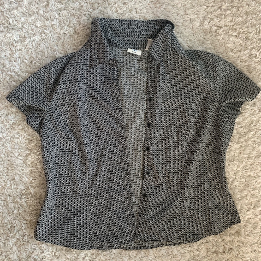 Thrifted silky button up